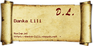 Danka Lili névjegykártya